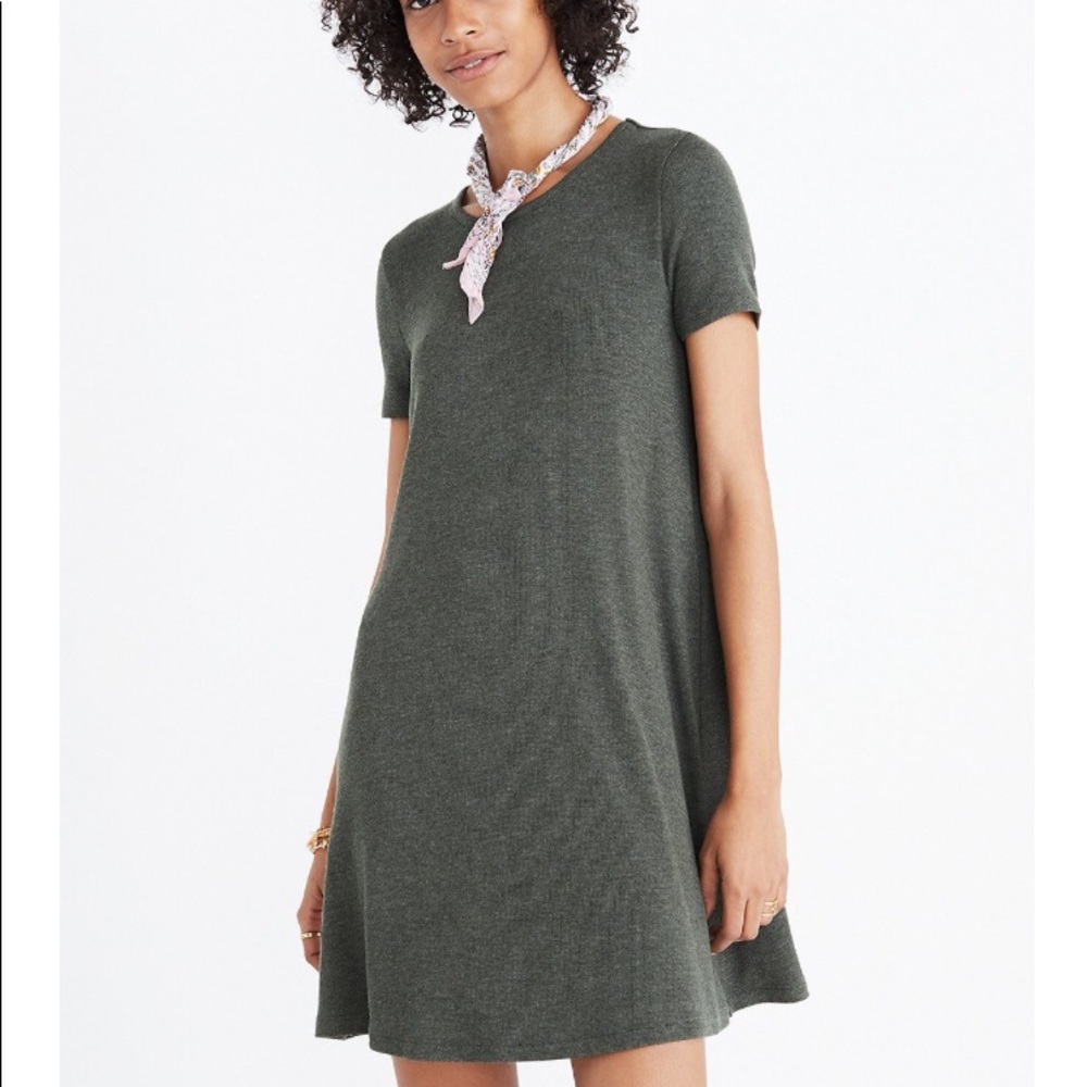 Ribbed Swingy Tee Dress